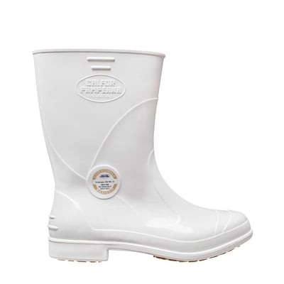 Bota de PVC branca, cano médio, com forro, 34/35, MAXIGRIP CCBG3 506-34/34