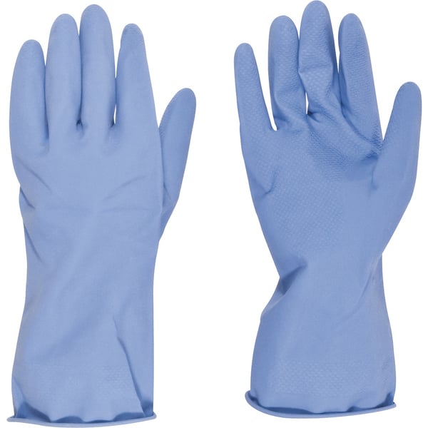 Luva de látex grande, cor azul, com forro