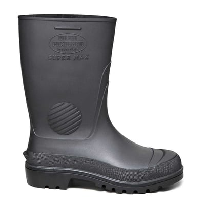 Bota de PVC preta, cano médio, 42