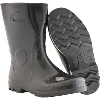 Bota de PVC preta, cano curto, 39