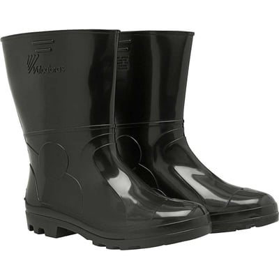Bota de PVC preta, cano curto, 40
