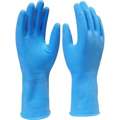 Luva de látex, tamanho 9 (G), cor azul, antiderrapante, Verniz Silver, LV-LAZVS-9