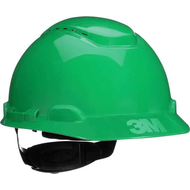 Capacete aba frontal ventilado, verde, com catraca, H-704, HB004726889