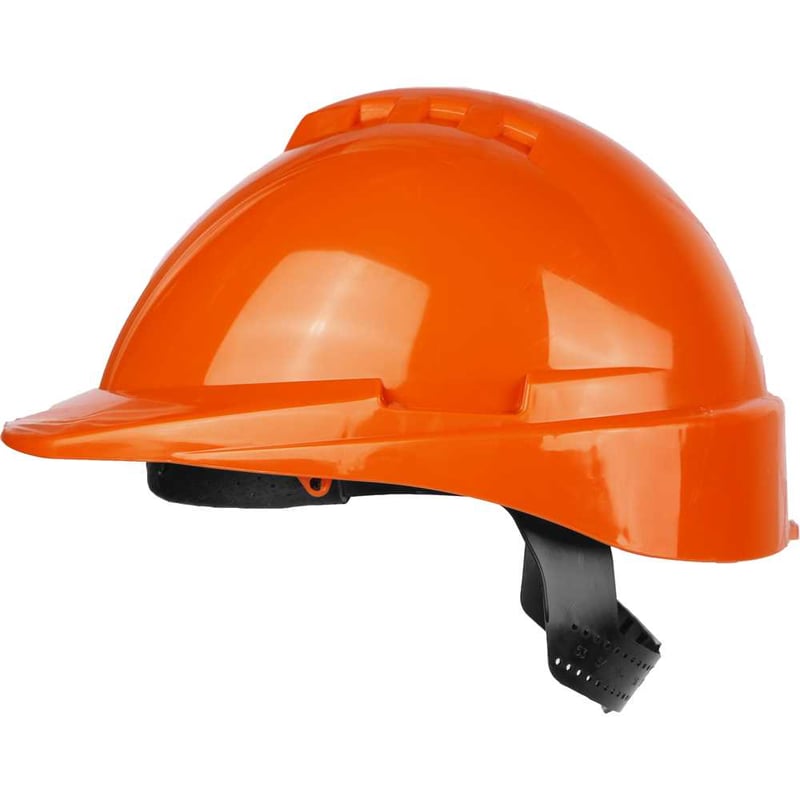 Capacete com aba frontal, laranja, com catraca e jugular, Milenium, 904908
