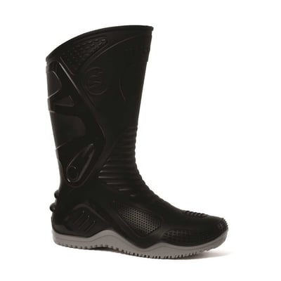 Bota de PVC preta e cinza, 41