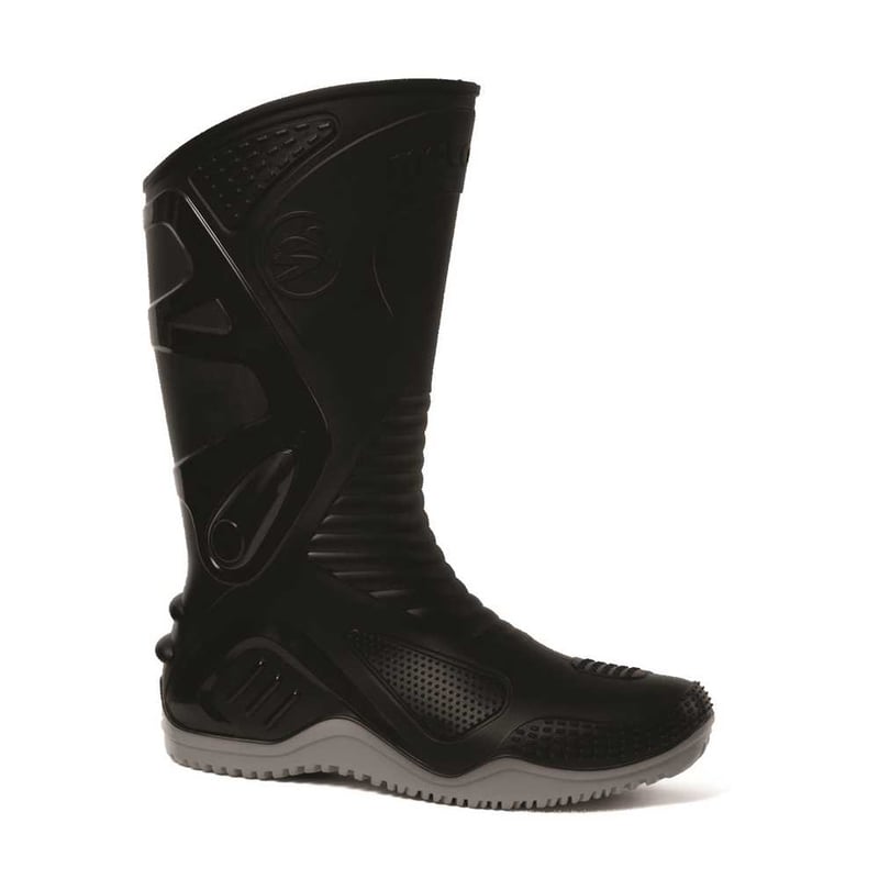 Bota de PVC preta e cinza, 41