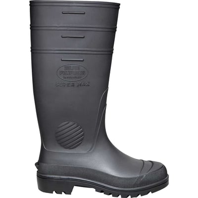 Bota de PVC preta, cano extra longo, sem forro, 41, SUPERMAX CELSF 503, C ALFOR