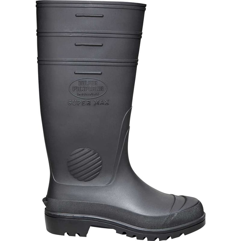 Bota de PVC preta, cano extra longo, sem forro, 43, SUPERMAX CELSF 503, C ALFOR
