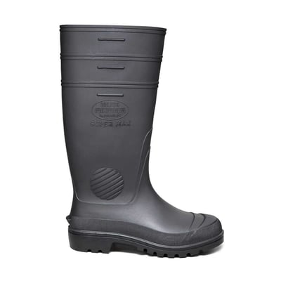 Bota de PVC preta, cano extra longo, sem forro, 45/46, SUPERMAX CELSF 503, C ALFOR