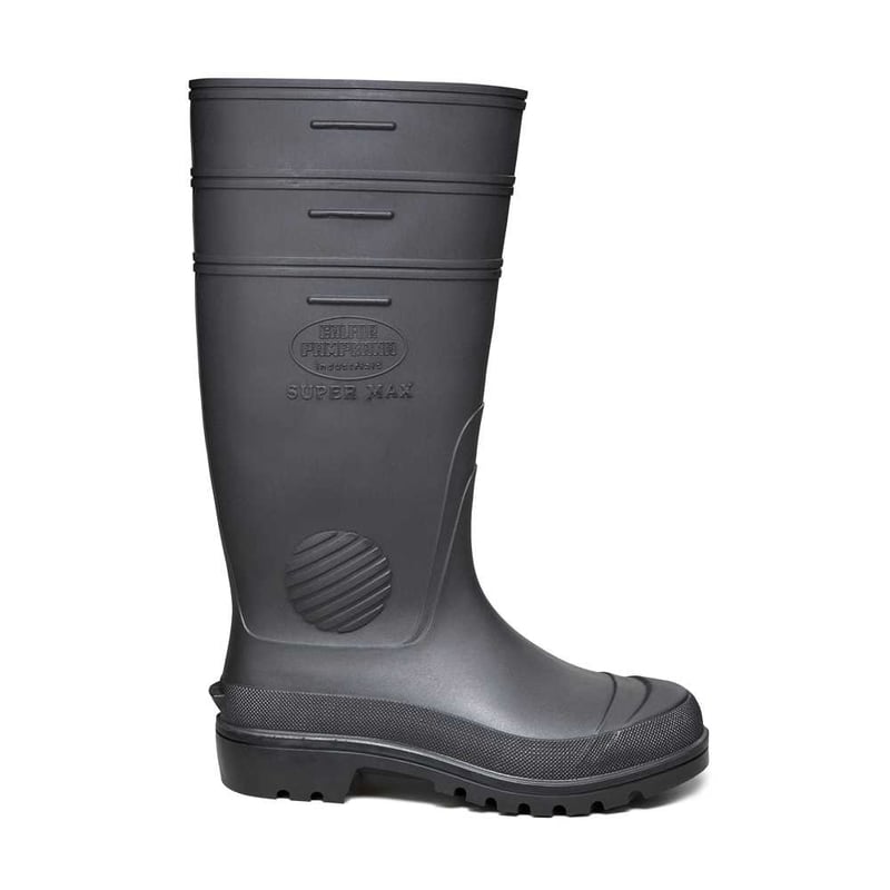 Bota de PVC preta, cano extra longo, sem forro, 45/46, SUPERMAX CELSF 503, C ALFOR