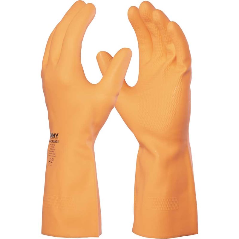 Luva de látex Max Orange, tamanho P