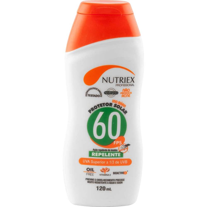 Protetor solar FPS 60, com repelente, 120 ml