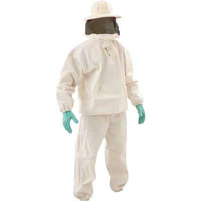Conjunto para proteção completo, apicultor, algodão, tamanho G