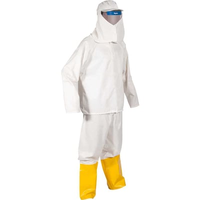 Conjunto de proteção para aplicação de defensivo agrícola, 50 lavagens, sem avental, com viseira, flash