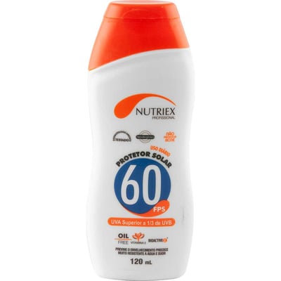 Protetor solar FPS 60, 120 ml