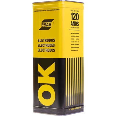 Eletrodo revestido para aço carbono, E6013 OK 4600, com 5,00 mm