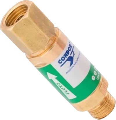 Válvula seca corta-chama para regulador, Oxigênio, descartável, VCFN/RO 407790 CONDOR
