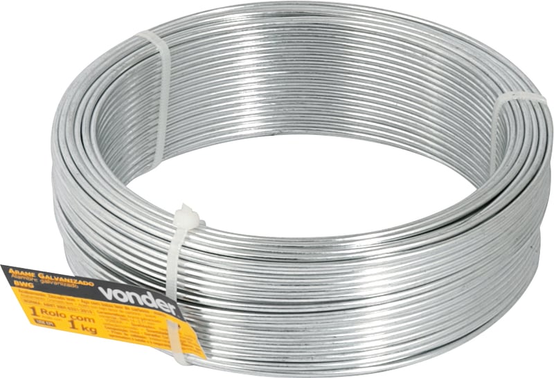 Arame galvanizado, comercial, BWG 22 0,71 mm
