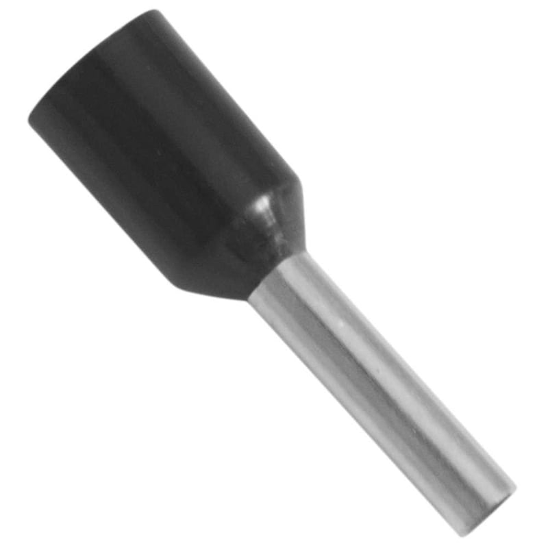 Terminal elétrico em cobre estranhado e nylon, 1,5 mm² x 8 mm, preto, 55936003
