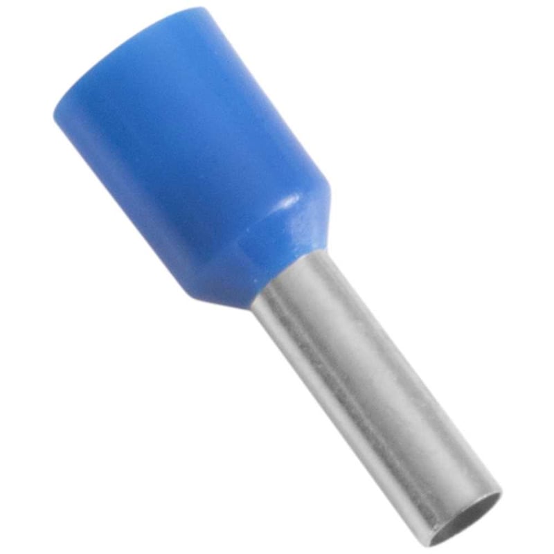 Terminal elétrico em cobre estranhado e nylon, 2,5 mm² x 8 mm, azul, 55936004