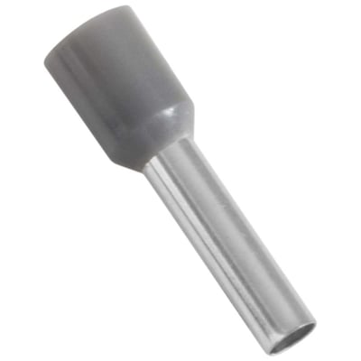 Terminal elétrico em cobre estranhado e nylon, 4 mm² x 12 mm, cinza, 55936005