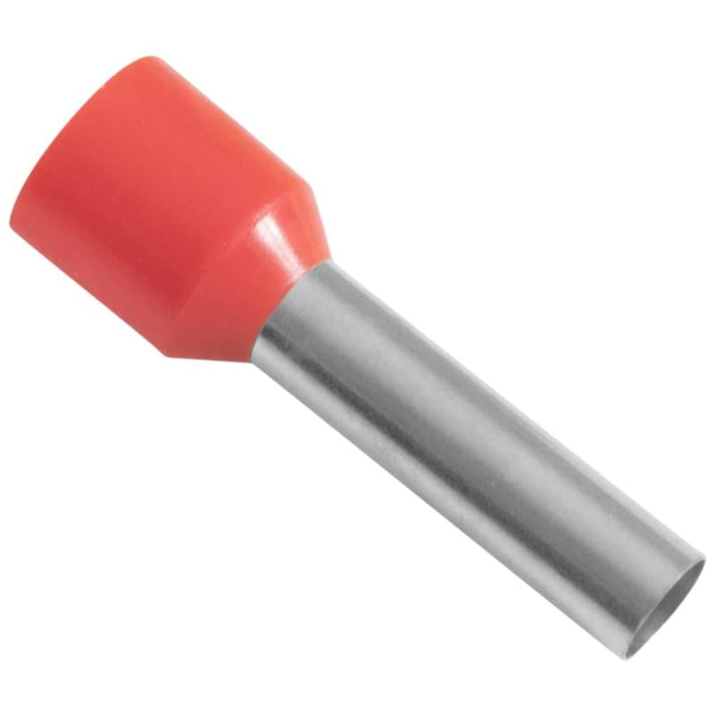Terminal elétrico em cobre estranhado e nylon, 10 mm² x 18 mm, preto, 55936007