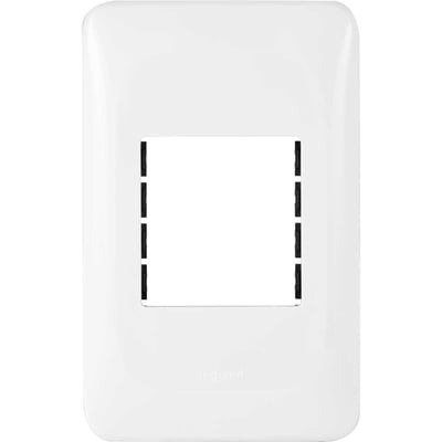 Placa de acabamento com suporte, 2 postos, 4 x 2", LGP22