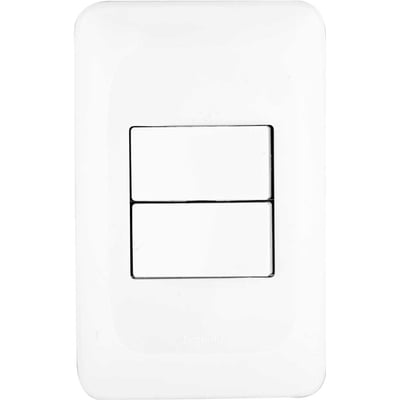 Conjunto com 2 interruptores paralelos, 10 A, LGX202, 4x2, PIAL POP