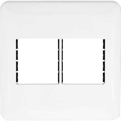 Placa de acabamento com suporte, 4 postos, 4x4, LGP44