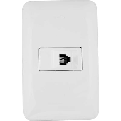 Conjunto tomada para telefone RJ11, 4x2 LGX090, PIAL POP