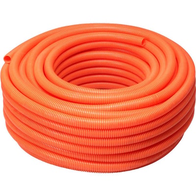 Eletroduto corrugado reforçado de PVC, laranja, 25 mm x 50 mm, 1236
