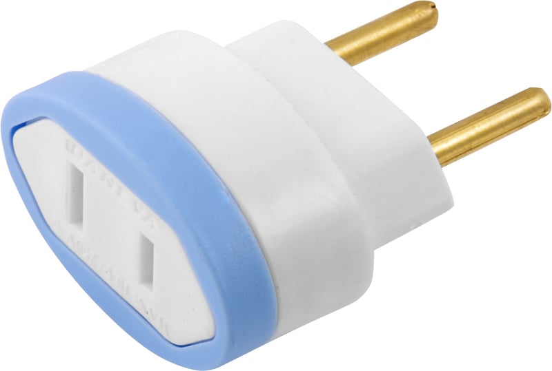 Plugue adaptador 2P para pino chato, cores sortidas, 1550