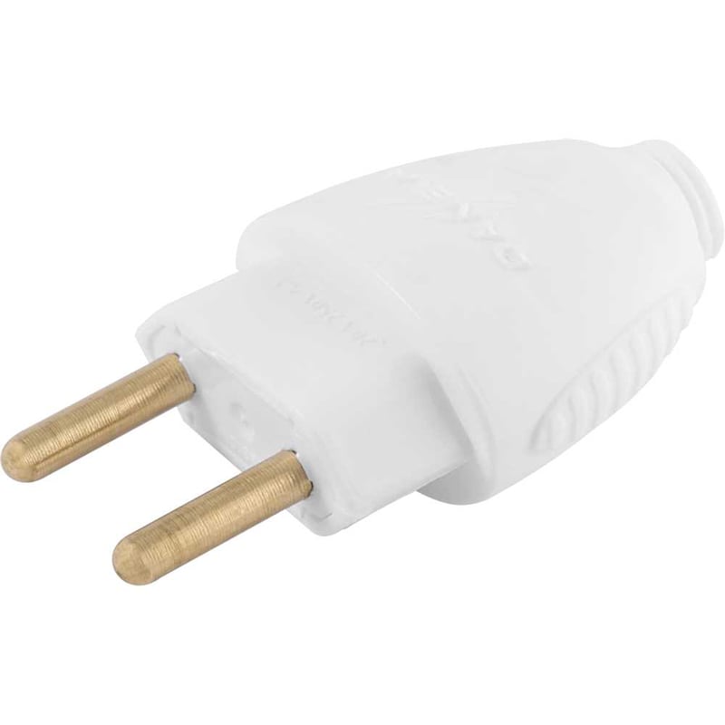 Plugue macho 2P, 20 A, branco, DN1615