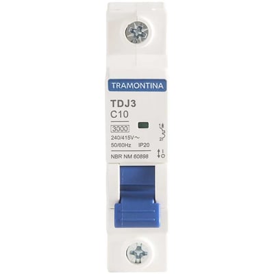 Minidisjuntor 1 polo, 10 A, 3 kA, TDJ3, 58011104