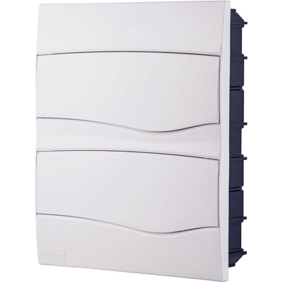 Quatro de distribuição de embutir, 24 DIN / 16 NEMA, branco