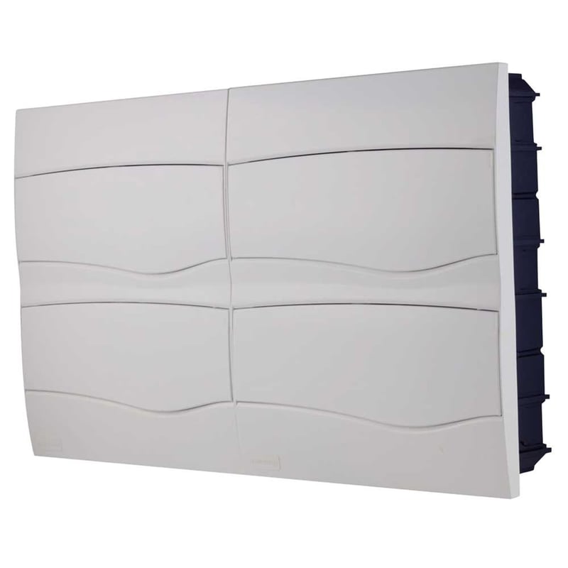 Quatro de distribuição de embutir, 48 DIN / 32 NEMA, branco