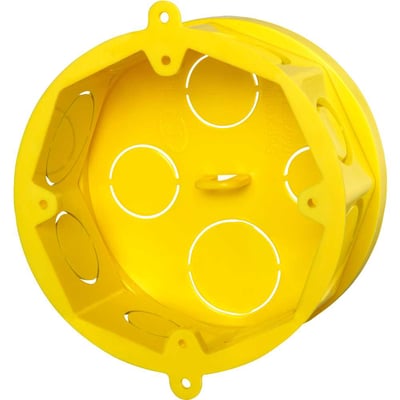 Caixa de luz octogonal com fundo móvel para eletroduto corrugado flexível, 4 x 4, 1255