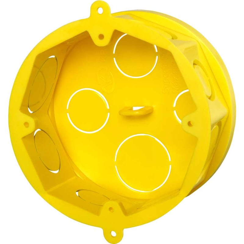 Caixa de luz octogonal com fundo móvel para eletroduto corrugado flexível, 4 x 4, 1255