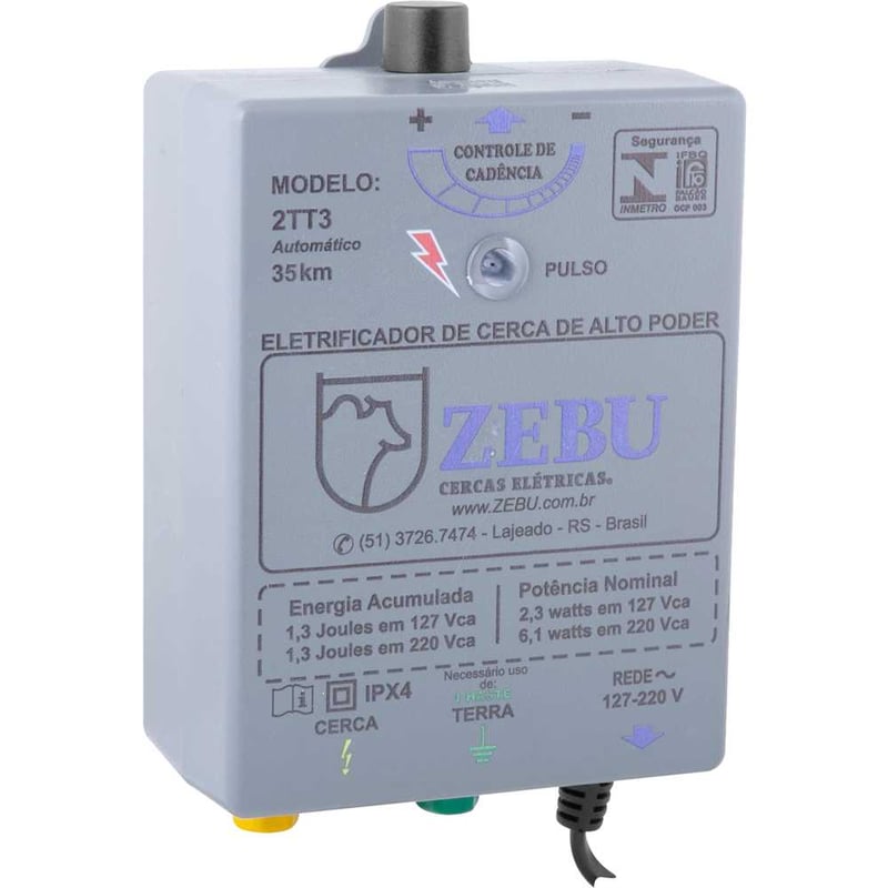 Eletrificador de cerca elétrica 35 km bivolt 127v-220v 2TT3