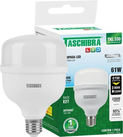 Lâmpada LED BULBO, 61 W, bivolt, 6.500 K, TKL 330, 11080340