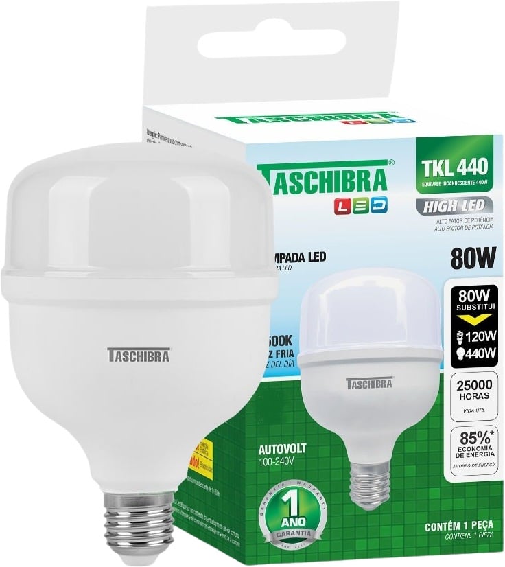 Lâmpada LED BULBO, 80 W, bivolt, 6.500 K, TKL 440, 11080692