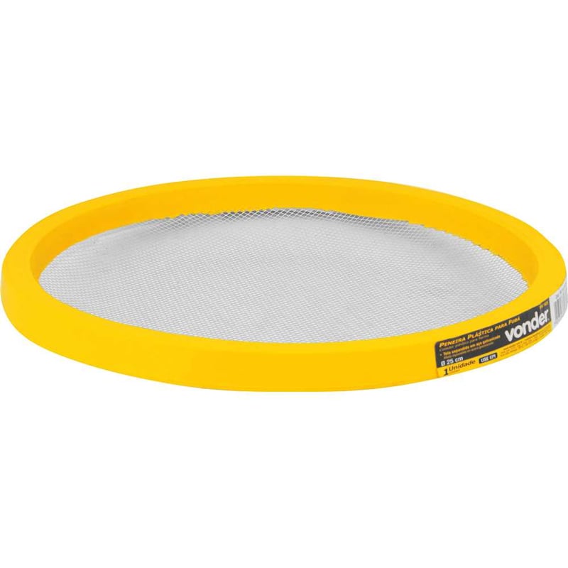 Peneira de aro plástico para fubá, 25 cm, PPV 1625