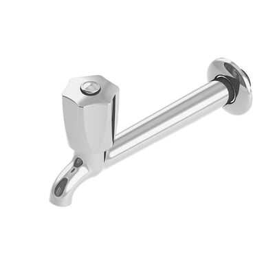 Torneira plástica de parede para cozinha, acabamento C50, cromada, 7366