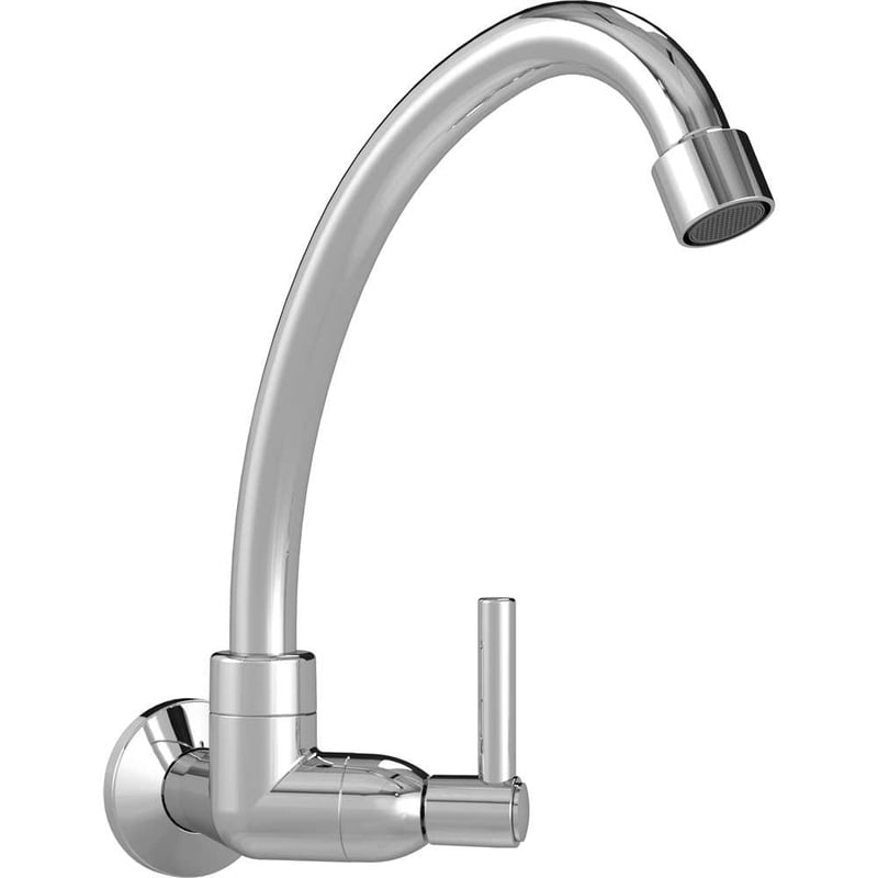 Torneira de parede para cozinha em abs, cromada, 26343