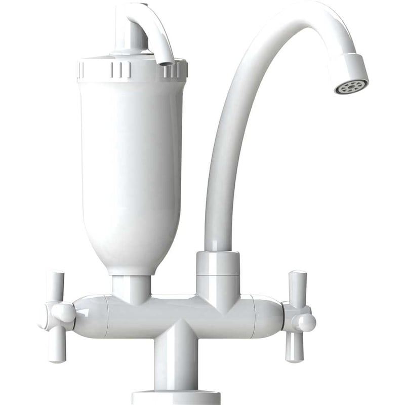 Torneira de bancada para cozinha em abs, branca, com purificador de água, 34569
