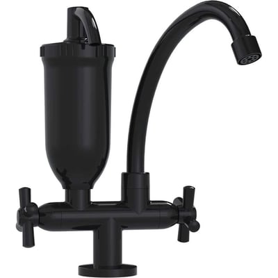 Torneira de bancada para cozinha em abs, preta, com purificador de água, 34572