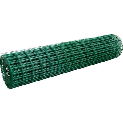 Tela alambrado, cor verde, malha 10 cm x 5 cm, fio 2,5 mm, com 1,0 m x 25 m (altura x comprimento), 3721