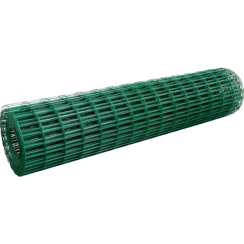 Tela alambrado, cor verde, malha 10 cm x 5 cm, fio 2,5 mm, com 1,2 m x 25 m (altura x comprimento), 3722