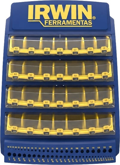 Expositor plástico de brocas