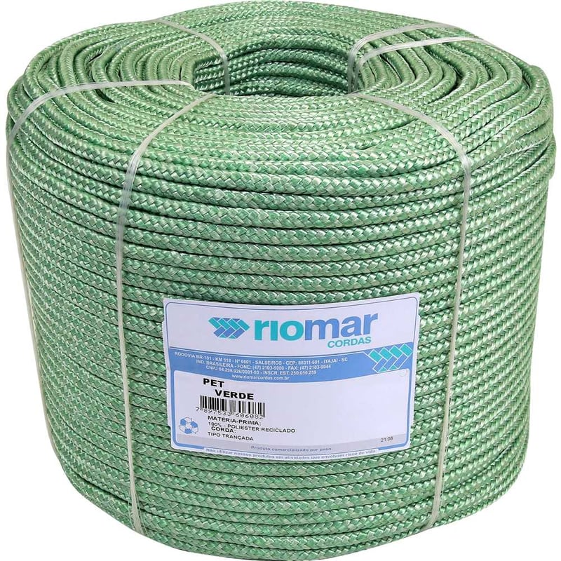 Corda multifilamento trançada, verde, 10 mm x 216 m, 45210031